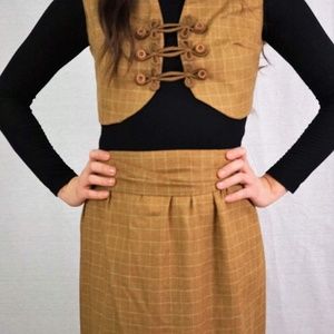 Vintage hand made vest and skirt